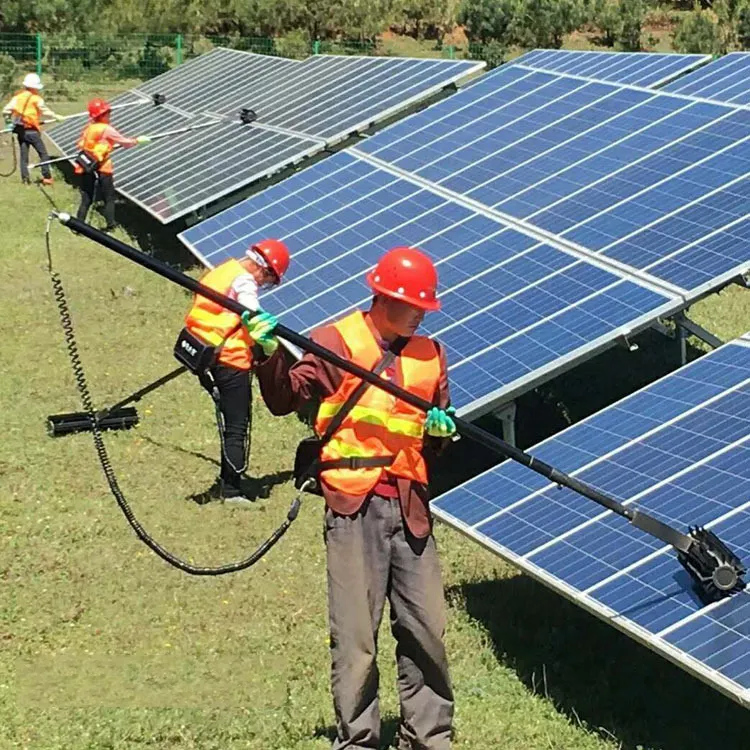 Limpador de módulo fotovoltaico, equipamento de limpeza de painel solar com 3.6m