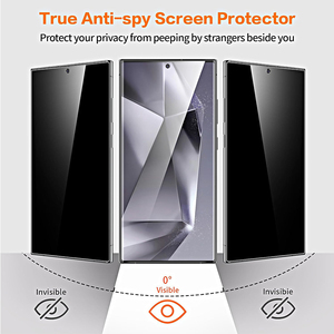 Protector de Pantalla de Vidrio Templado 9H con Privacidad, Antirayones, Sin Burbujas, Táctil Sensible para <span class=keywords><strong>Samsung</strong></span> S24 S25 S26 Ultra - Product Image 3