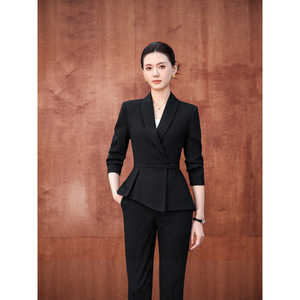 Women's Professional Long Sleeve Suit Jacket Slim Fit Anti Wrinkle Business Suits For Work Uniforms - Product Image 1