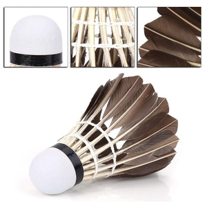 Lot de 12 volants de badminton noirs durables en plumes de canard, pour intérieur et extérieur - Product Image 5