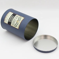 Boîte de rangement ronde haut de gamme pour thé, petite boîte en fer blanc vintage, personnalisable, hermétique, pour matcha, grains de café, emballage métallique pour biscuits