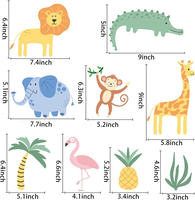 Papier peint auto-adhésif personnalisé DIY enfants Stickers muraux animaux de bande dessinée PVC Stickers muraux pour chambre d'enfants salle de classe porte décor