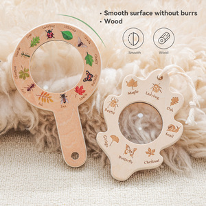 Jouet loupe en bois Montessori pour enfants, exploration de la <span class=keywords><strong>nature</strong></span> en plein air, jouet éducatif - Product Image 1