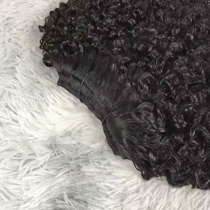 Paquet de cheveux naturel noir 8-28 pouces <span class=keywords><strong>Afro</strong></span> crépus Curl Style droite trame de cheveux humains en gros brésilien Remy vierge - Product Image 2