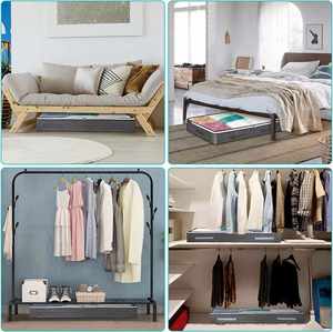 <b>Large</b> Capacity Fabric Blanket Organizer <b>Storage</b> <b>Baskets</b> With Detachable Design for Underbed Drawers and Clothes <b>Storage</b> - Product Image 6