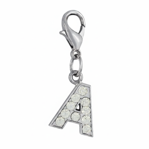 Ciondolo a forma di lettera A in cristallo con strass per la creazione di gioielli e accessori - Product Image 2