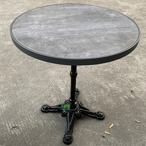 (E9601) Bases de Mesa de Bistró de Hierro Fundido con Recubrimiento de Polvo Negro para Restaurante - Product Image 4