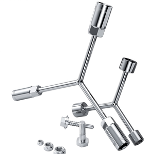 Llave de vaso triple de acero Cr-V con mango extendido, tratamiento térmico, alto torque, para reparación de coches, motocicletas y maquinaria - Product Image 1