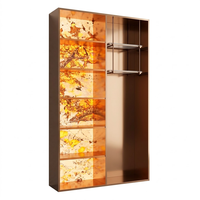 Étagère modulaire en acier inoxydable, panneau géométrique rétroéclairé, étagère en verre, unité de rangement pour boutique de détail, salle d'exposition, décoration murale