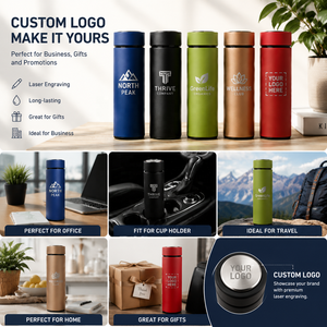 500ml Stainless Steel <strong>Luxury</strong> Vacuum Insulated Thermos Cup Double Walled Travel Thermo Coffee Mug <strong>Water</strong> <strong>Bottle</strong> With Custom Logo - Product Image 4