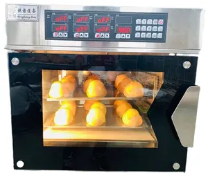 Industrial 3500w+3500W custom table electric baking oven hot air microwave speed oven 2 in 1 rapid pizza oven