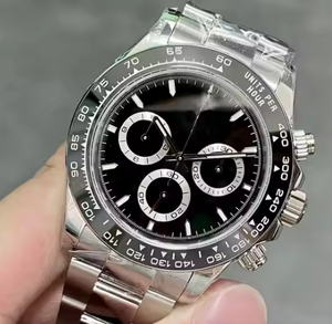 Reloj mecánico de alta gama de moda de lujo, reloj mecánico deportivo de acero inoxidable, esfera Panda, reloj de pulsera funcional de tres ojos. - Product Image 2