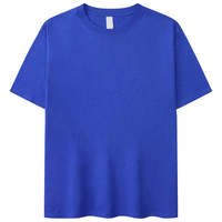 T-shirt pour homme à manches courtes et col rond, imprimé avec un logo personnalisé, 230 g/m², 100 % coton, coupe ample, épaules tombantes, avec des détails en strass