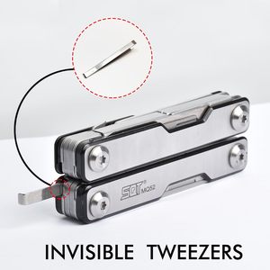 Outil multifonction SQT SQT2051 11 en 1 en acier inoxydable pliable professionnel pour le bricolage, le camping en plein air, les réparations à domicile, la survie et la randonnée - Product Image 3
