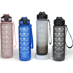 Bouteille d'eau <span class=keywords><strong>de</strong></span> 1000ml 32 Oz sans Bpa <span class=keywords><strong>de</strong></span> sports <span class=keywords><strong>de</strong></span> randonnée portable en plein air bon marché avec poignée et paille - Product Image 6