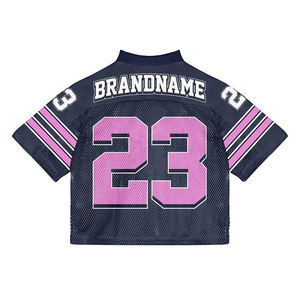 Maglia Oversize Personalizzata in Rete Unisex Stile Retrò da Calcio, Top Corto Boxy, Maglietta Sportiva Vuota alla Moda - Product Image 2