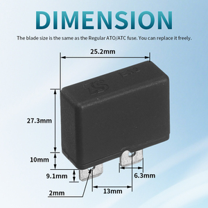 Disjoncteur thermique E32 12V 24V DC à réinitialisation automatique, porte-fusible pour autoradio, camion, marine, bateau, camping-car, équipement de production d'énergie - Product Image 3