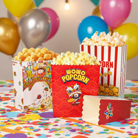Boîte à popcorn en papier pliable de haute qualité, écologique, personnalisable avec logo et taille, pour emporter, de la marque ZJPACK