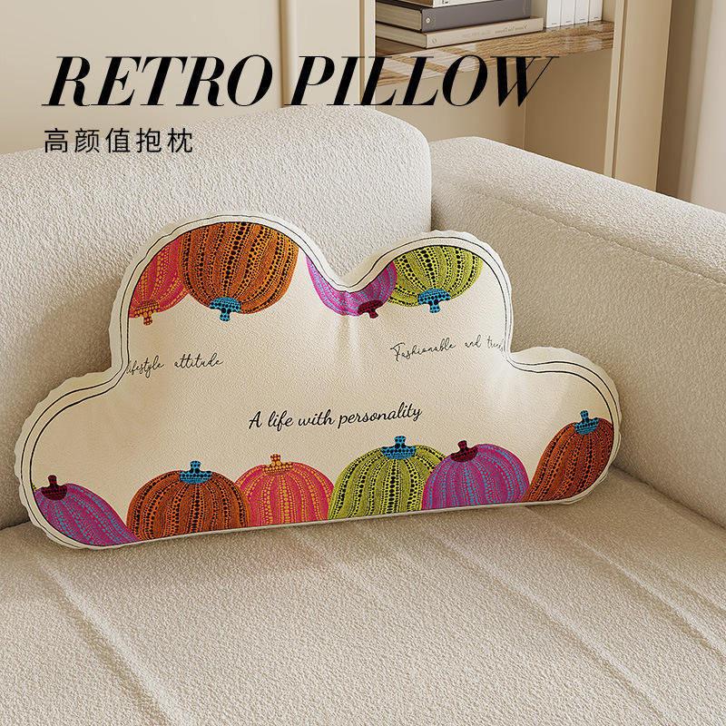 การจัดแต่งฟักทองหลากสี [ดีไซน์เมฆสุดหรู พิมพ์ลายสองด้าน]