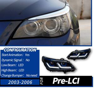 Pour 5 classe E60 2003-2010 assemblage de phares LED automatique édition tonnerre bleu feux de signalisation diurnes Modification - Product Image 5
