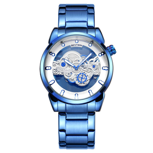 BESTWIN Men's Business Personality Quartz Watch Through the Bottom Steel Belt Luminous <b>Perspective</b> Watch Trend Watch Relojes - Product Image 1