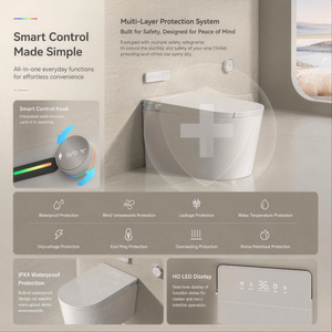 Inodoro Inteligente de Lujo para Colgar en la Pared con Bidé Integrado para Contratistas de Proyectos Hoteleros T8, Opciones de Color Minimalistas Disponibles - Product Image 2