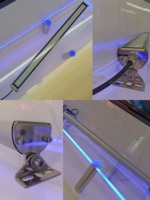 Lampe de travail en aluminium CNC ONN M9K IP66 200 mm, 24/220 V. Résiste au liquide de refroidissement et à la poussière. Longue vie. Prix de gros.