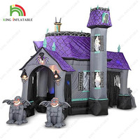Château gonflable d'Halloween Maison hantée extérieure Commerciale Horrible Gargoyle Château gonflable Accessoires Location d'Halloween