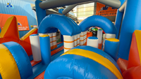 Aire de jeux gonflable sur le thème futuriste Lilytoys, château gonflable géant pour la Journée sportive scolaire, robot cybernétique gonflable commercial