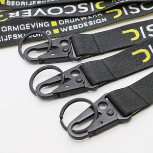 Custom Logo Thick Jacquard Lanyard Exhibition Event Gift ID Card Holder Lanyards Woven Keychain Lanyards - Product Image 2