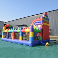 Structure gonflable avec toboggan, château gonflable de haute qualité, parcours d'obstacles gonflable, château gonflable d'intérieur pour enfants Noco