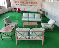Fauteuils en métal d'extérieur avec coussin