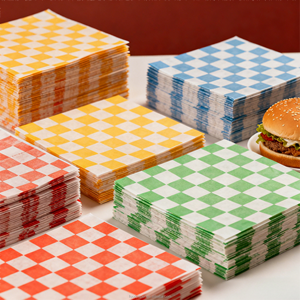 Custom Printed Logo Thickened <b>Greaseproof</b> Coated PE Waterproof Disposable Food Grade Sandwich Burger Wrap <b>Paper</b> Sheets Wholesale - Product Image 1