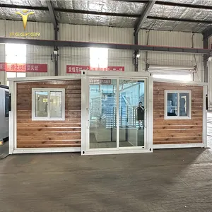 China Prefabricated Houses Hotel Movable Cottage Hut Estate Modular Living Light Steel Low Cost 40ft 20ft Foldable Expandable