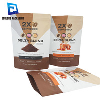 Sachet Doypack Aseptique en Plastique LDPE Imprimé Qualité Alimentaire, Scellable à Chaud, pour Emballage de Thé, Café, Snacks et Sushi