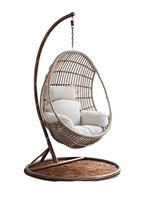 Fauteuil suspendu en osier tressé, livraison directe usine, pour maison, bureau, jardin, terrasse extérieure, mobilier de jardin, chaises suspendues pliantes en forme d'œuf