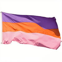 Drapeaux en nylon personnalisés robustes de 6x10ft coupe-vent résistant à la décoloration affichage extérieur toute l'année grandes bannières imprimées Double face
