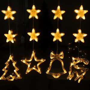 Adorno Navideño Colgante con Ventosa, LED, Impermeable IP44, 4.7m, Diseño de Santa Claus y Copo de Nieve, Decoración para el Hogar, Regalo de Año Nuevo - Product Image 4