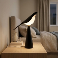 Lampe de table nordique MSBN, rechargeable, à intensité variable par toucher, lampe de bureau LED, lampe d'ambiance nocturne pour chambre à coucher, bureau