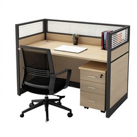 Ensemble de bureau moderne et minimaliste en bois, mobilier de bureau en forme de bar, pour quatre personnes