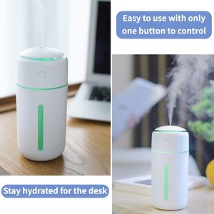 Hot Selling Portable USB Mini Air Ultrasonic Humidifier with Humidistat <36dB Noise <b>Rechargeable</b> for Car Household Use <b>LED</b> <b>Light</b> - Product Image 4