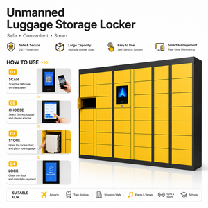 Casier intelligent pour bagages pour aéroports et gares, boîte à <span class=keywords><strong>colis</strong></span> extérieure étanche avec contrôle par application, armoire de rangement Plug & Play - Product Image 3