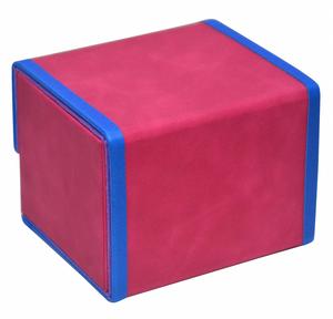 Boîte de rangement en cuir imperméable de couleur unique pour 180 cartes avec aimant puissant - Product Image 3