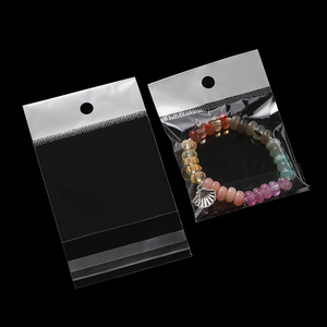 Opp Self Sealing Bag With Header Card For Jewelry Packaging Resealable Clear Plastic Bag For <b>Watch</b> Eyewear Storage - Product Image 1