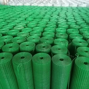 Màu xanh lá cây bọc nhựa PVC hàn dây lưới 12x12mm 15x15mm lỗ vuông hình dạng cho xây dựng và hàng rào - Product Image 1
