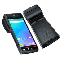 De poche avec imprimante Android Pda 5.5 pouces tactile 4g Wifi NFC lecteur de codes-barres Pda avec imprimante mobile 58mm