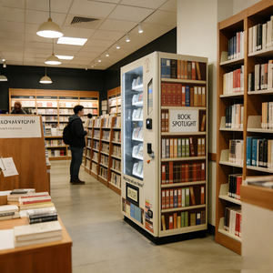 Distributeur automatique de magazines/livres VENDLIFE OEM/ODM, accès par pièces de monnaie/code QR/jeton pour bibliothèques et librairies de bandes dessinées - Product Image 1