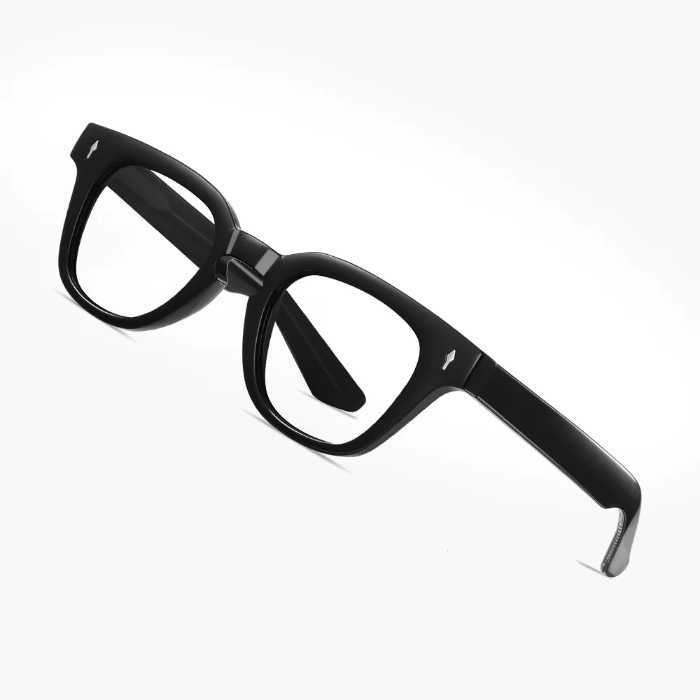 Rinforzato robusto 3 + 2 cerniere occhiali da vista di alta qualità spessi acetato e TR90 occhiali ottici con decorazione in metallo