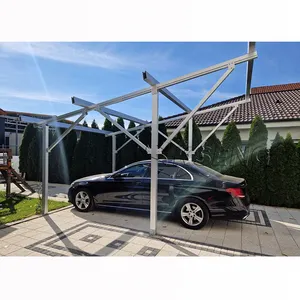 Garagem solar de alumínio pv solar, sistema de garagem solar leve, à prova d'água, 10KW, para estacionamento