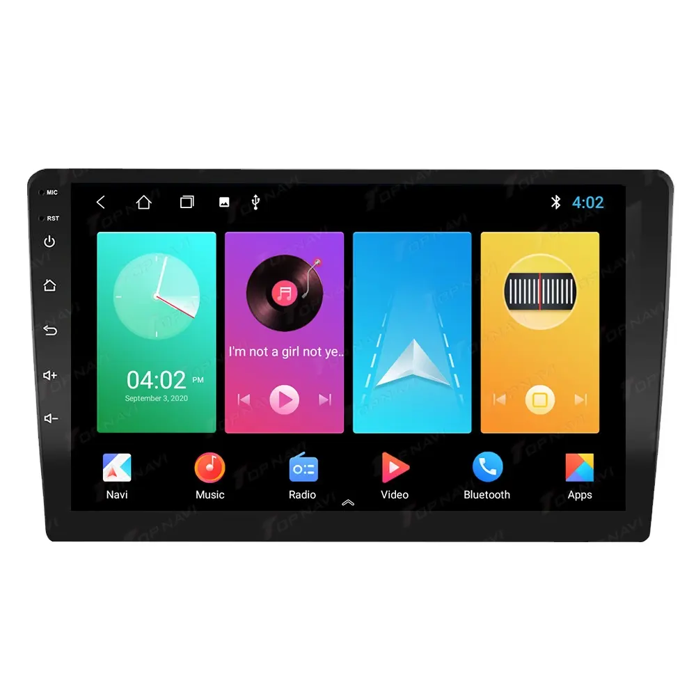 Lecteur Android de voiture 9 pouces Auto Radio avec haut-parleur BT WIFI Modèle universel de voiture Vidéo IPS écran tactile vertical stéréo Lecteur DVD